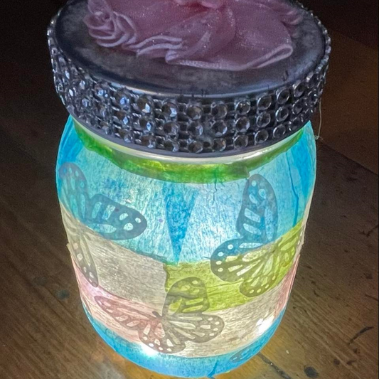 Crepe Paper Lantern Jar